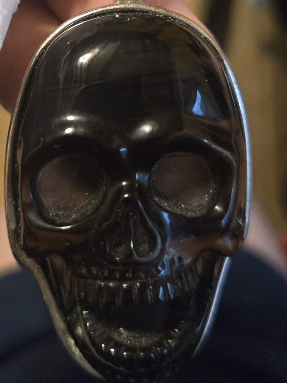 Polished Black Skull Pendant Necklace - Women Jewelry Necklaces